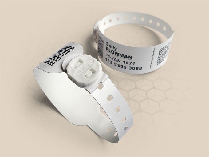 FAST100 clasp-fastening 30mm adult hospital wristband